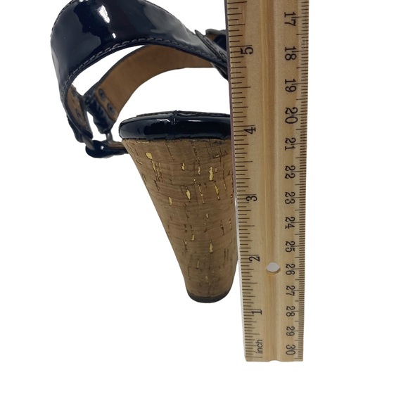 Sofft Womens Trapani Patent Leather Wedge Heel Sandal - Size 9.5 - Picture 13 of 14